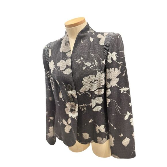 Armani collezioni virgin wool floral blazer sz 8 - Picture 1 of 9